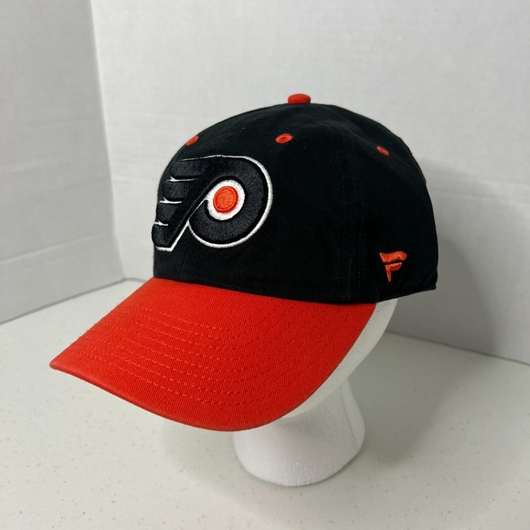 Fanatics Mens Black Orange Philadelphia Flyers Hockey NHL Adjustable Hat Size L - Picture 2 of 8